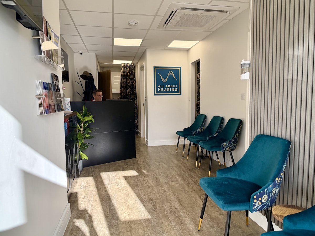 The reception of the new All About Hearing clinic in Kesgrave